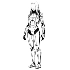 vector illustration of a 
Humanoid Robot 