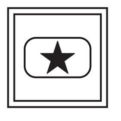 Star Rating Outline Icon, Favorite and Review Symbol Graphic