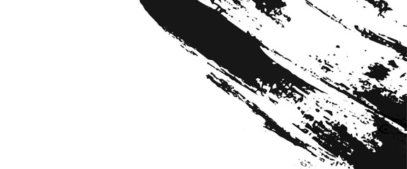 Vector white and black brush stroke wall.
