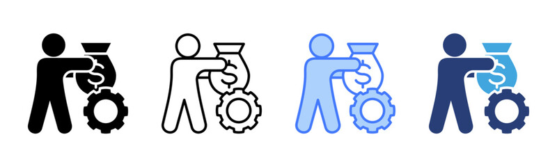 Wealth Management icon sheet multiple style collection