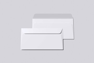 Landscape Envelope white with grey background color for mockup template