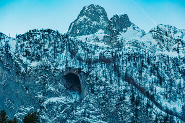Alpine winter view near Abtenau, Salzkammergut, Salzburg, Austria
