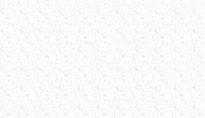 Delicate gray hearts patterning white surface, creating soft romantic background for love themed designs and wedding stationery