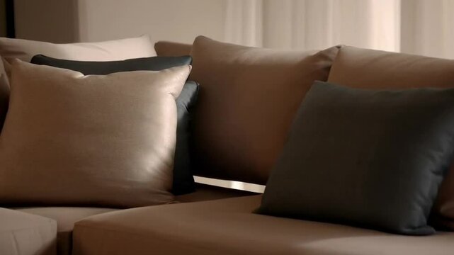 Modern Living Room Interior With Sofa, Armchair, Floor Lamp And Coffee Table