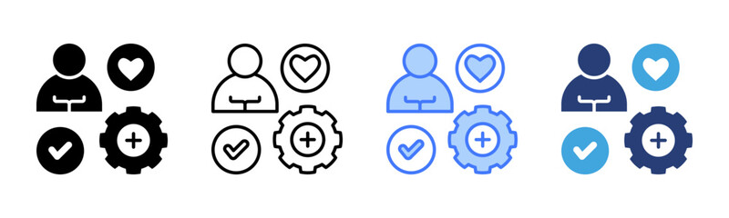 Competency icon sheet multiple style collection