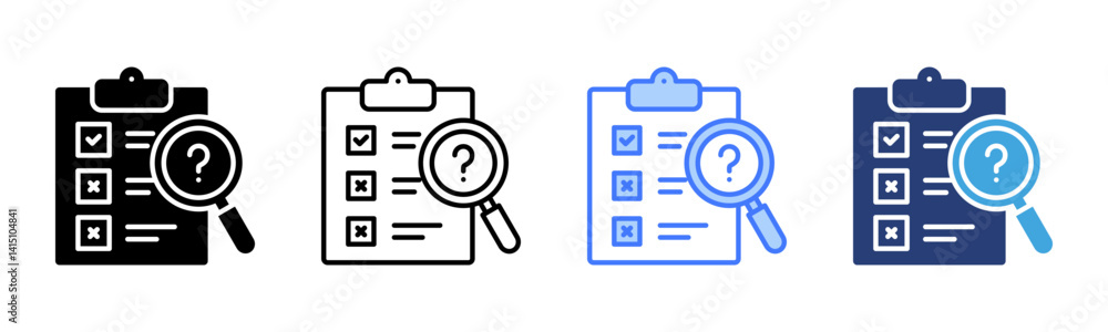 Poster Testing icon sheet multiple style collection