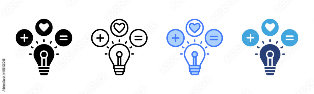 Poster intelligence icon sheet multiple style collection