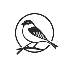 Obraz premium Bird on Branch Logo