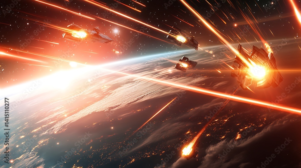 Poster a dynamic depiction of an advanced civilization exploring a vibrant alien ocean filled with glowing 