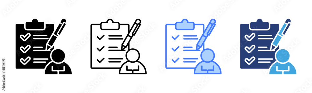 Poster Test icon sheet multiple style collection
