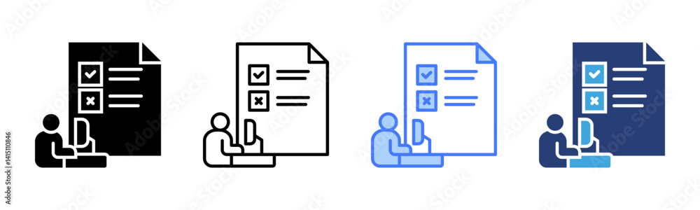 Poster Learning icon sheet multiple style collection