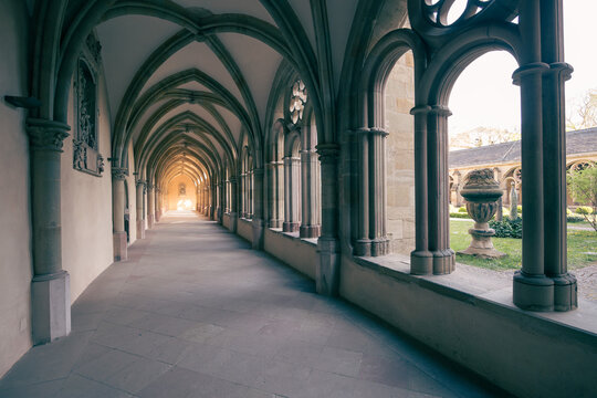 Trier, Germany - April 11, 2025: interior architectural detail of the church in Trier old town.
