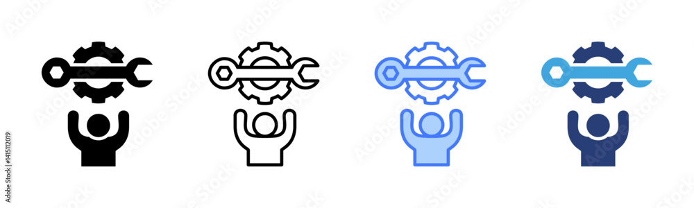 Poster Capability icon sheet multiple style collection