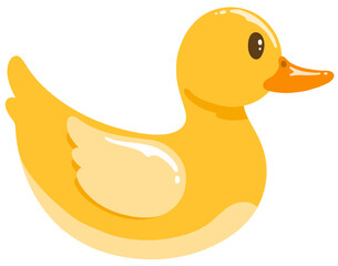 Cartoon Yellow Rubber Duck Illustration