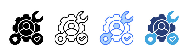Obraz premium Skill icon sheet multiple style collection