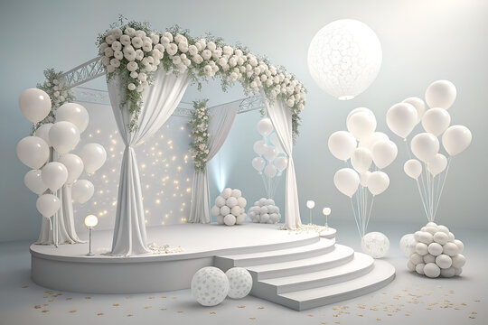 White wedding stage 
