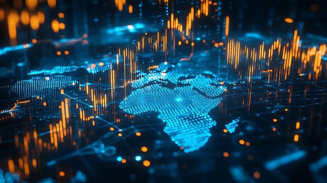 A digital platform showing global investment trends, tracking international stock markets, currency exchange rates, and foreign investments.