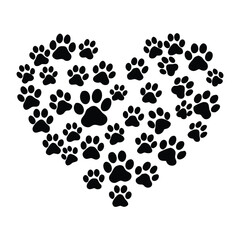 Fototapeta premium Rustic Animal Paw with Heart Print for Tumbler Wraps