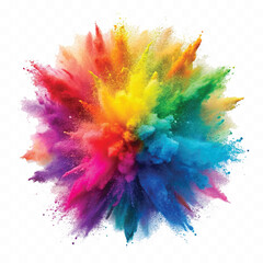 Fototapeta premium realistic holli festival colour explosion isolated on white background
