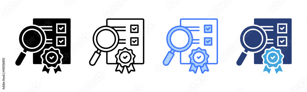Poster quality standard icon sheet multiple style collection