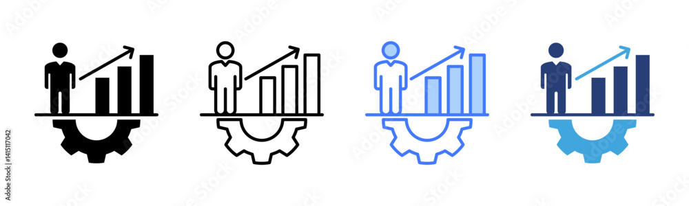 Poster Self Development icon sheet multiple style collection