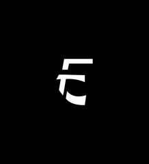 Modern Abstract FE Letter Logo Design, Minimalist Style