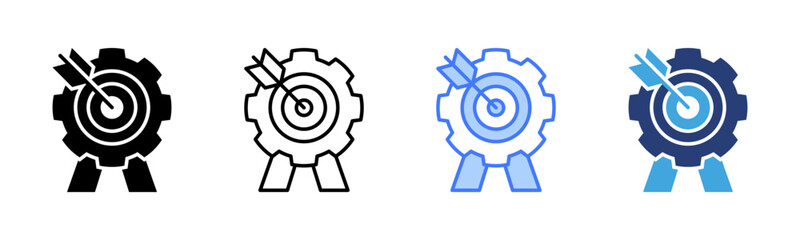 Goal Setting icon sheet multiple style collection