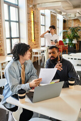 Interactive brainstorming session in a modern office environment during a busy weekday