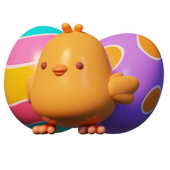 Obraz premium 3D Icon Illustration of Chick Hatching from Egg