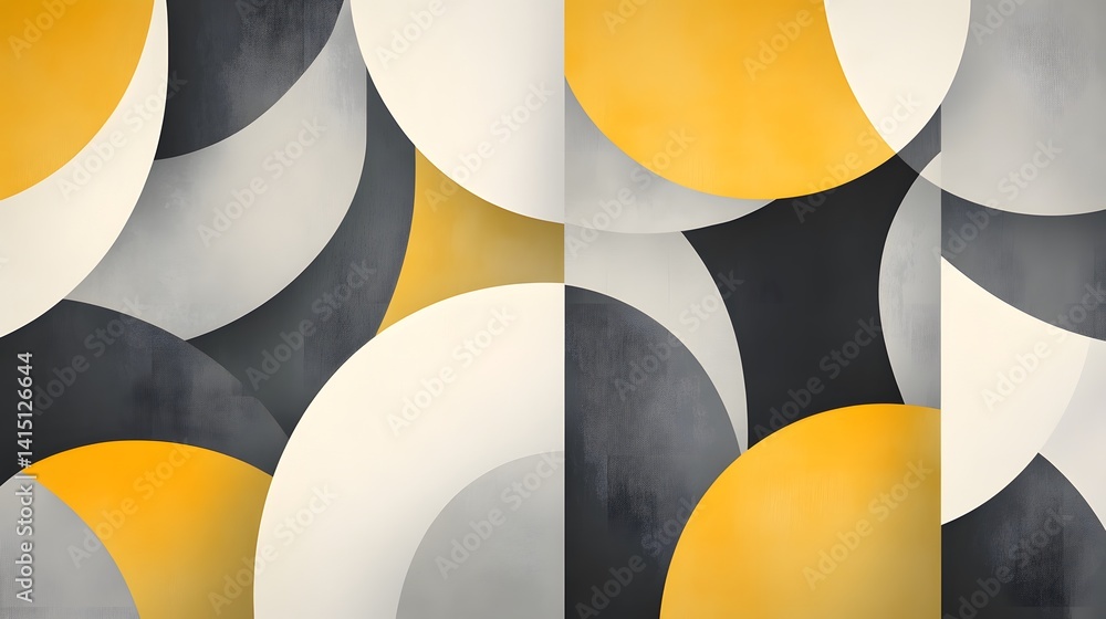 Poster modern abstract background with overlapping geometric shapes for art