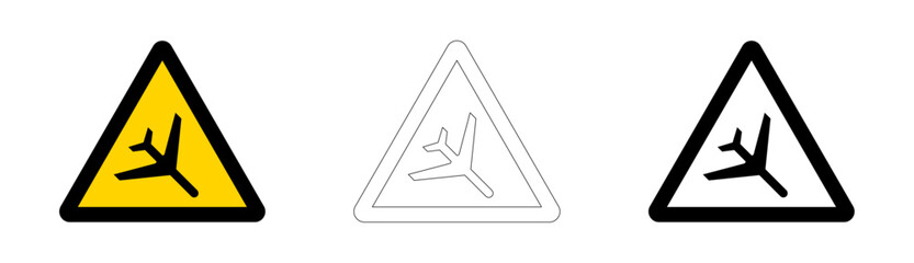 Warning sign low flying aircraft