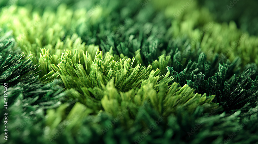 Poster Close-up of green textured surface, showing depth and variations in shade, suggesting lush grass or a dense fabric, symbolizing nature, growth, or renewal