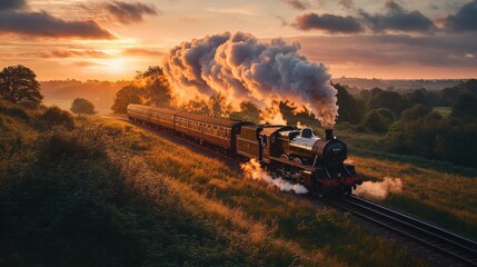 Golden Hour Steam Train Journey