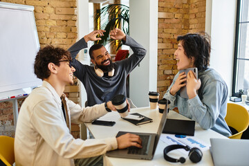 Engaging teamwork moments in a modern office filled with creativity and collaboration