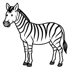 Zebra Line Art Vector