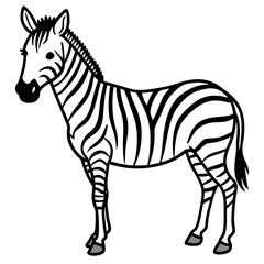 Zebra Line Art Vector