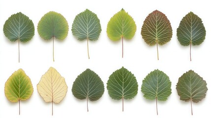 Obraz premium Various leaf shapes and colors