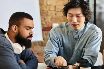 Collaboration in a modern workspace with engaged discussions and shared ideas among colleagues