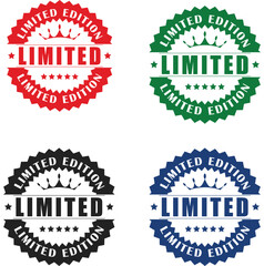 Vintage vector set of sale badges, labels, and stickers offers premium quality guarantee