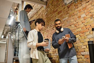 Creative collaboration unfolds in a vibrant office space with teamwork and innovation flourishing