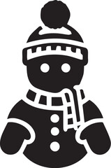 Snowman vector silhouette