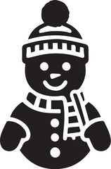 Snowman vector silhouette