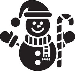 Snowman vector silhouette