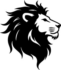 Lion Logo Silhouette Vector Art Illustration