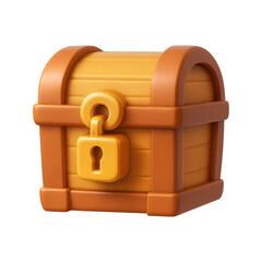 Treasure Locked Chest 3D Game Object