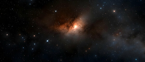 Cosmic Nebula and Starry Expanse