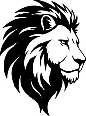 Lion Logo Silhouette Vector Art Illustration