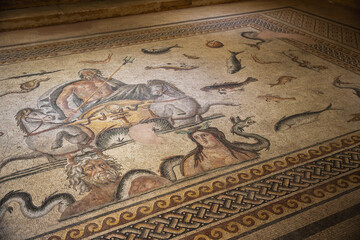 Mosaics found at the ancient Greek site of Zeugma, in modern day Turkey.