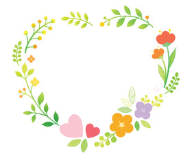 Flower heart frame