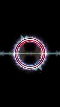 Futuristic Glowing Circle Sound Wave Animation